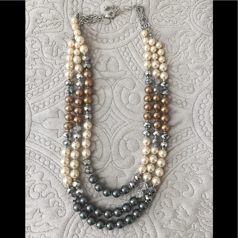 3 Layer Pearl Necklace